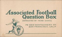 Associated Football Question Box Postcard