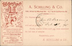 A. Schilling & Co "Teas Coffees Spices" Postcard