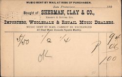 Sherman, Clay & Company Sheet Music Postcard