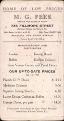 M.G. Peek Company Postcard