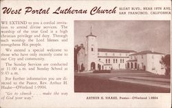 West Portal Lutheran Church Postcard