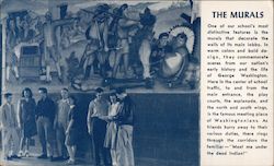 The Murals - George Washington High School Postcard