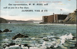 Fort Point & Golden Gate Postcard