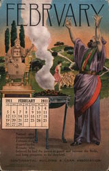 Continental Building & Loan Association, February 1911 Calendar Postcard