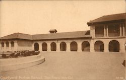Courtyard Portola School Postcard