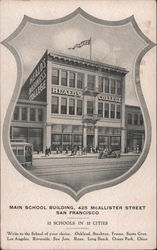 Heald's College Main School Building Postcard