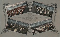Interior Views, Heald's Business College - Van Ness and Post Postcard