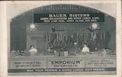 Bauer Sisters Candy, Delicatessen and Dutch Lunch Cafe Postcard