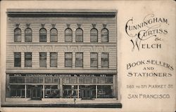 Cunningham Curtiss & Welch Booksellers and Stationers Postcard