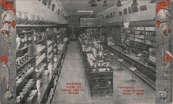 Interior View of Union Tea Co. Store Postcard