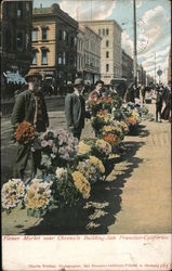 Flower Market near Chronicle Building San Francisco, CA Postcard Postcard Postcard