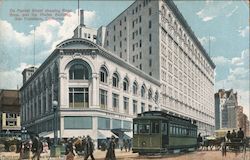 On Market Street Showing Roos Bros. and the Phelan Building Postcard