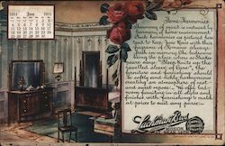 Sachman Bros. Carpet Furniture Stoves Mission Near 16th A Peep at Our New Store June 1911 Calender Postcard