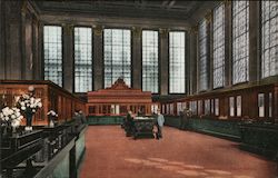 Interior, Bank of California Postcard