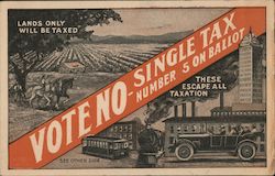 Anti-Single Tax League of San Francisco Postcard