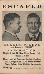 Claude P. Deal "Wanted" - Olympic Club San Francisco, CA Postcard Postcard Postcard