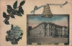 Post Office A Merrie Christmas and a Happy New Year Postcard