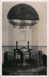 Baptistry Mission Dolores 1776 Postcard