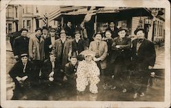 Performers In Front of Family Liquor Store Postcard