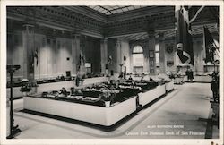 Main Banking Room - Crocker First National Bank of San Francisco Postcard
