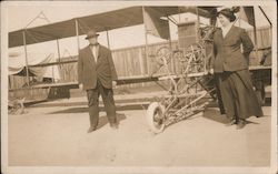Silas Christofferson's Monoplane at Ingleside Beach Postcard