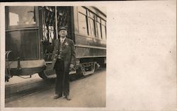 Conductor with Cable Car San Francisco, CA Postcard Postcard Postcard
