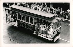 Cable Car, 1955 Strawberry Festival Postcard