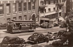 Cable Car on California Street Hill Postcard