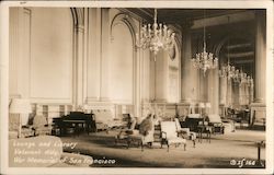 Lounge and Library, Veteran's Building, War Memorial of San Francisco California Postcard Postcard Postcard