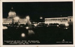 Illumination of Civic Center San Francisco, CA Postcard Postcard Postcard