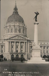 Victory Monument - City Hall Postcard
