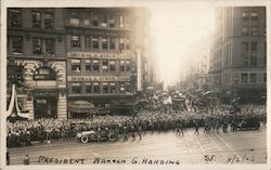 Funeral Cortege President Warren G. Harding, 8/2/1923 Postcard