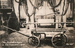 The First Fire Engine in San Francisco - 1849 Postcard