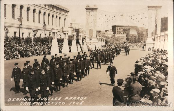 Policemen Marching Diamond Jubilee Parade, 1925 San Francisco California