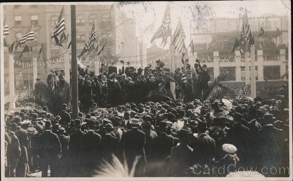 Crowd of People in City San Francisco California
