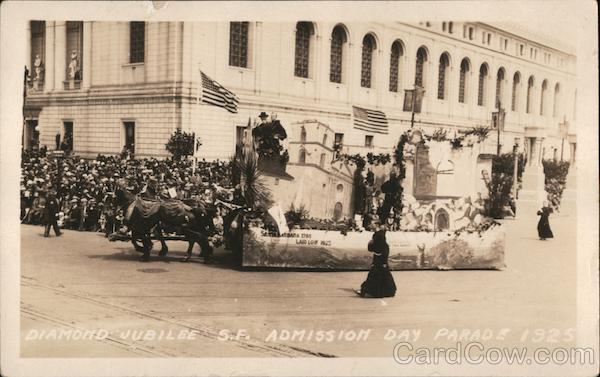 Diamond Jubilee S.F. Admission Day Parade 1925 San Francisco California