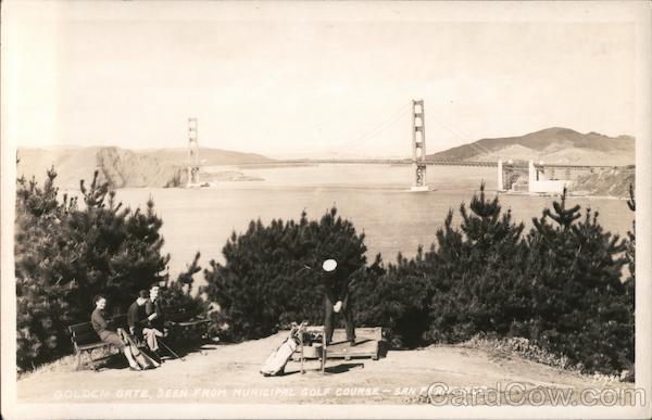 Golden Gate Seen From Municipal Course San Francisco California