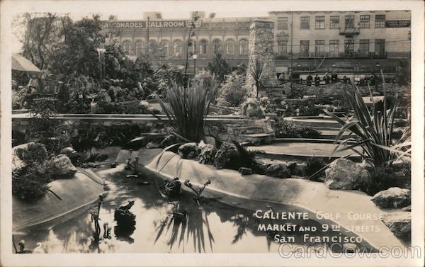 Rare Caliente Miniature Golf Course Market and 9th Streets San Francisco California
