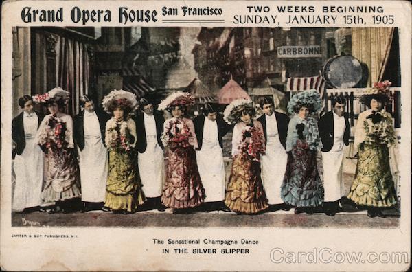 Grand Opera House The Sensational Champagne Dance in the Silver Slipper San Francisco California