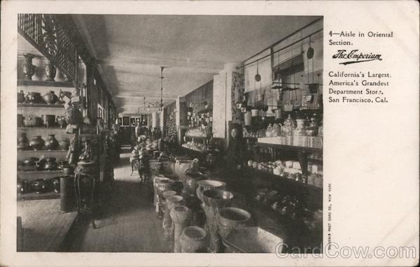 The Emporium Dome Aisle in Oriental Section California's Largest, America's Grandest Department Store