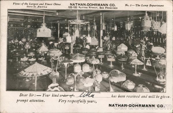 Nathan-Dohrmann Co. Lamp Department San Francisco California