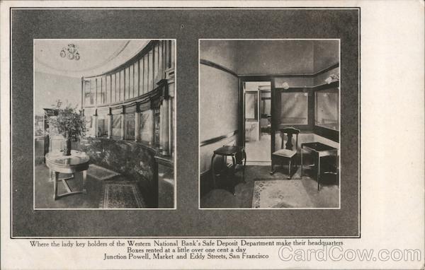 Where the Lady Key Holders of the Western National Bank's Safe Deposit Department Make Their Headquarters