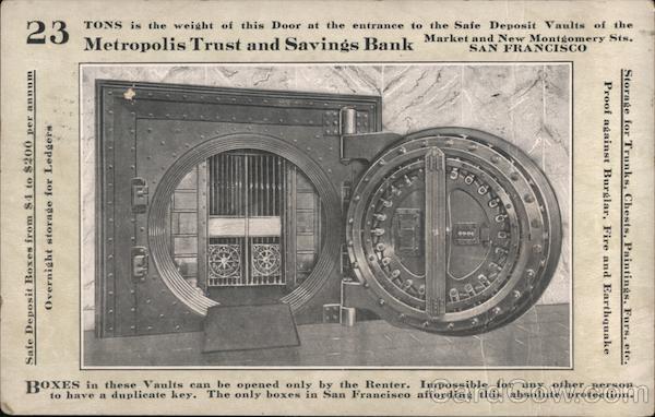 Metropolis trust and Savings Bank San Francisco California