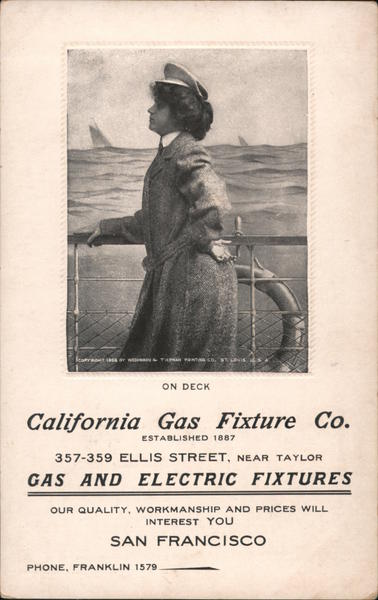 California Gas Fixture Co. San Francisco