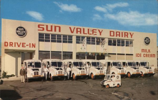 Sun Valley Dairy Drive-In Milk Ice Cream Trucks San Francisco California