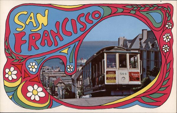Hyde Street Cable Car Hippie Style San Francisco California