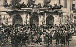 President Wilson at the City Hall Postcard