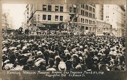 Unveiling Tetrazzini Memorial Bronze Postcard