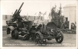 Pershing Trophy No. 13 German Anti-Aircraft Gun And Truck 1918 Postcard