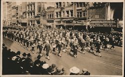 Navy Band in Parade Postcard